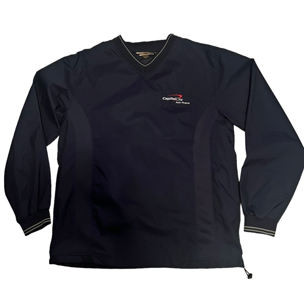 North End golf jacket, v neck pullover size Medium, navy blue